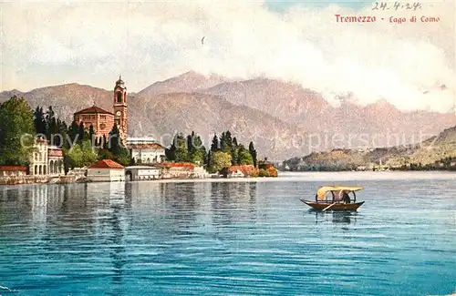 AK / Ansichtskarte Tremezzo_Lago_di_Como Kirche Panorama Tremezzo_Lago_di_Como