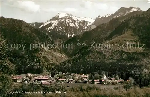 AK / Ansichtskarte Staudach_Grassau Panorama Hochgern Staudach Grassau
