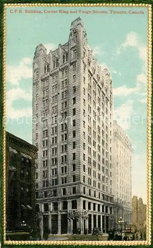 AK / Ansichtskarte Toronto_Canada CFR Building Corner King Yonge Streets Toronto Canada