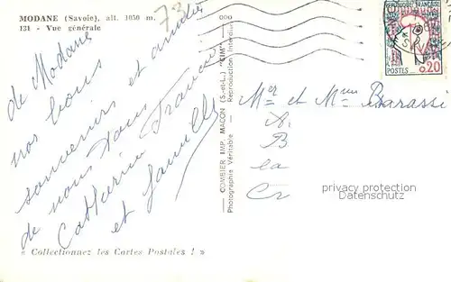 AK / Ansichtskarte Modane Fliegeraufnahme Modane