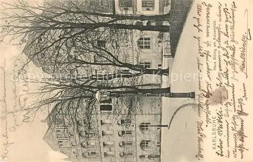 AK / Ansichtskarte Karlsruhe_Baden Haus Billing Kaiserplatz Karlsruhe_Baden
