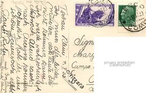 AK / Ansichtskarte Lecco Panorama Monte Resegone Lecco