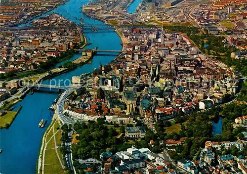 AK / Ansichtskarte Bremen Stadtzentrum Fliegeraufnahme Bremen