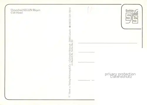 AK / Ansichtskarte Ruegen Cliff Hotel Fliegeraufnahme Ruegen