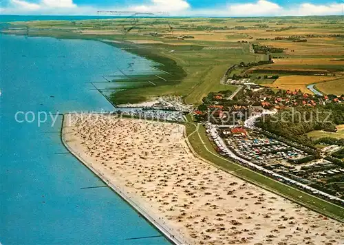 AK / Ansichtskarte Neuharlingersiel Nordseekuestenbad Fliegeraufnahme Neuharlingersiel
