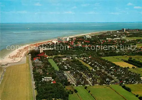AK / Ansichtskarte Cuxhaven_Duhnen_Nordseebad Fliegeraufnahme Cuxhaven_Duhnen