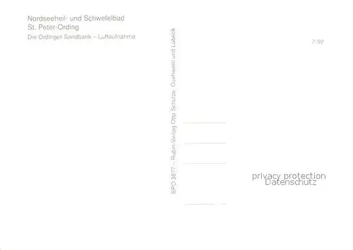 AK / Ansichtskarte St_Peter Ording Ordinger Sandbank Fliegeraufnahme St_Peter Ording