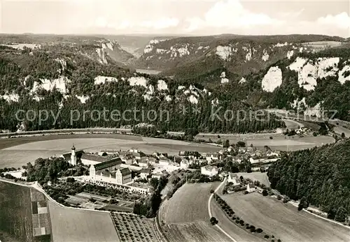 AK / Ansichtskarte Beuron_Donautal Erzabtei Beuron Fliegeraufnahme Beuron Donautal