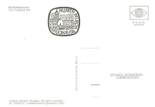 AK / Ansichtskarte Beuron_Donautal Erzabtei Beuron Fliegeraufnahme Beuron Donautal