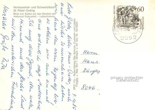 AK / Ansichtskarte St_Peter Ording Fliegeraufnahme Eiderstedt St_Peter Ording