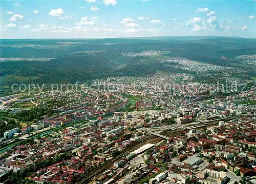 AK / Ansichtskarte Pforzheim Zentrum der deutschen Schmuck  und Uhrenindustrie Pforte zum Schwarzwald Fliegeraufnahme Pforzheim