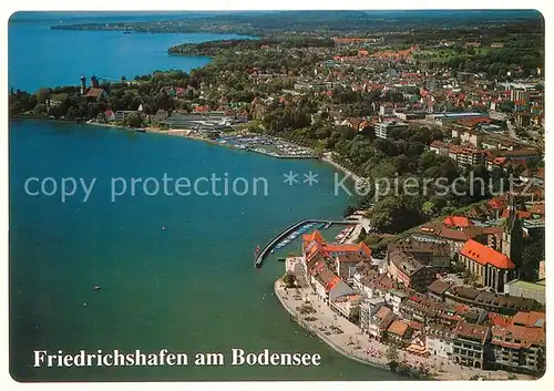AK / Ansichtskarte Friedrichshafen_Bodensee Fliegeraufnahme Friedrichshafen Bodensee