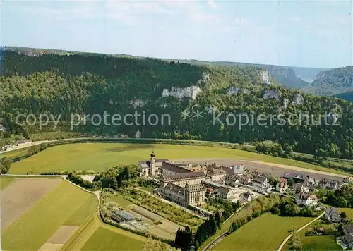 AK / Ansichtskarte Beuron_Donautal Kloster Schwaebische Alb Fliegeraufnahme Beuron Donautal