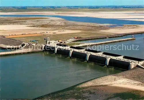 AK / Ansichtskarte Vollerwiek Eidersperrwerk Fliegeraufnahme Vollerwiek