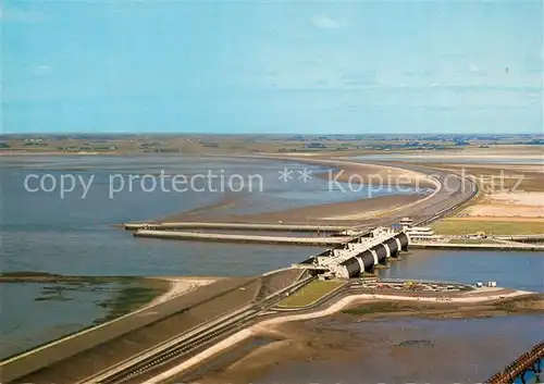 AK / Ansichtskarte Vollerwiek Eidersperrwerk Abschlussdamm Fliegeraufnahme Vollerwiek