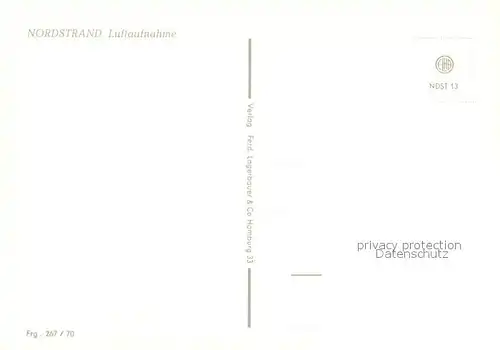 AK / Ansichtskarte Nordstrand Fliegeraufnahme Nordstrand