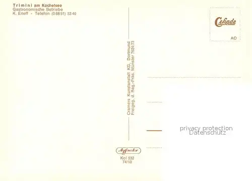 AK / Ansichtskarte Kochel_See Trimini am Kochelsee Hotel Restaurant Freibad Strand Fliegeraufnahme Kochel_See