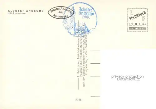 AK / Ansichtskarte Andechs Kloster Ammersee Fliegeraufnahme Andechs