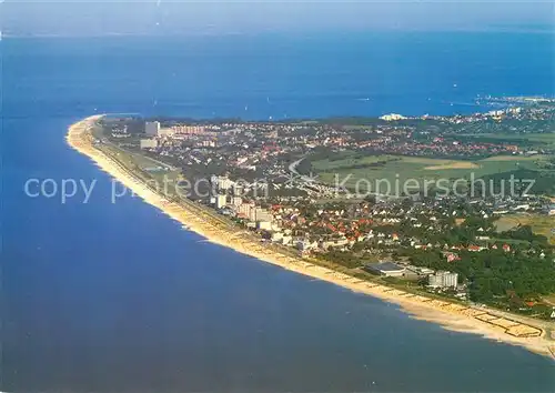 AK / Ansichtskarte Duhnen_Nordsee von Westen Fliegeraufnahme Duhnen Nordsee