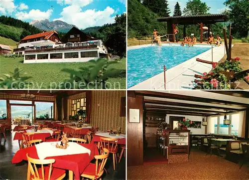 AK / Ansichtskarte Groebming_Steiermark Gasthof Pension Sonnhof Restaurant Swimming Pool Groebming_Steiermark