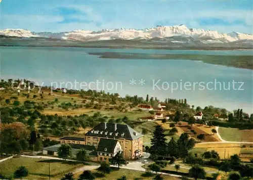 AK / Ansichtskarte ueberlingen_Bodensee Parkhotel St Leonhard Alpenkette Fliegeraufnahme ueberlingen Bodensee