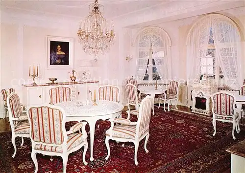 AK / Ansichtskarte Garmisch Partenkirchen Schoenheitsfarm Elizabeth Brackmann Speisesaal Garmisch Partenkirchen