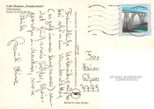 AK / Ansichtskarte Medelon Cafe Frankenstein Pension Medelon