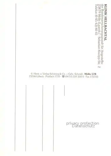 AK / Ansichtskarte Moelln_Lauenburg Klinik Hellbachtal Moelln_Lauenburg