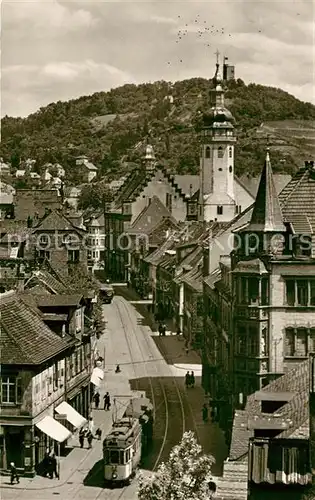 AK / Ansichtskarte Durlach Strassenbahn Kirche Turmberg Durlach