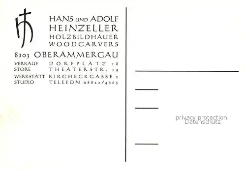 AK / Ansichtskarte Oberammergau Holzbildhauser Heinzeller Handwerk Fassadenmalerei Oberammergau
