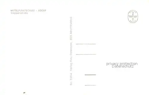 AK / Ansichtskarte Adorf_Waldeck Mittelpunktschule Treppenstrasse Adorf Waldeck