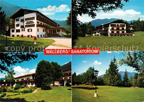 AK / Ansichtskarte Rottach Egern Wallberg Sanatorium Parkanlagen Alpen Rottach Egern