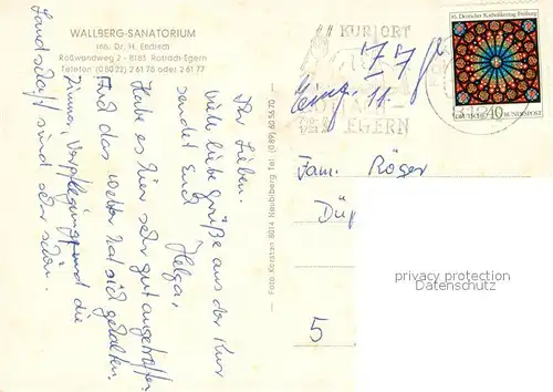 AK / Ansichtskarte Rottach Egern Wallberg Sanatorium Parkanlagen Alpen Rottach Egern