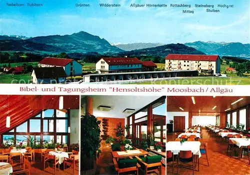 AK / Ansichtskarte Moosbach_Sulzberg Bibel  und Tagungsheim Hensoltshoehe Allgaeuer Alpen 