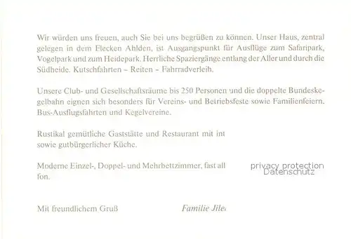 AK / Ansichtskarte Ahlden Hotel Restaurant Zur Post Ahlden