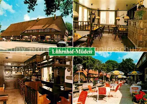 AK / Ansichtskarte Mueden_oertze Hotel Restaurant Luehrnhof Terrasse Mueden oertze