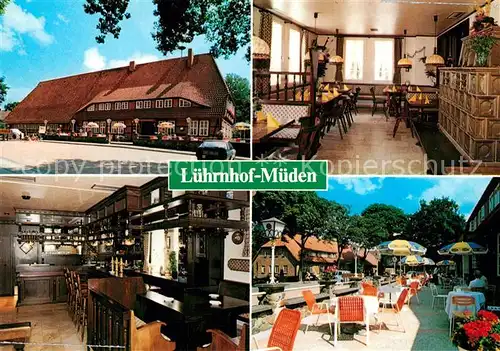 AK / Ansichtskarte Mueden_oertze Hotel Restaurant Luehrnhof Terrasse Mueden oertze