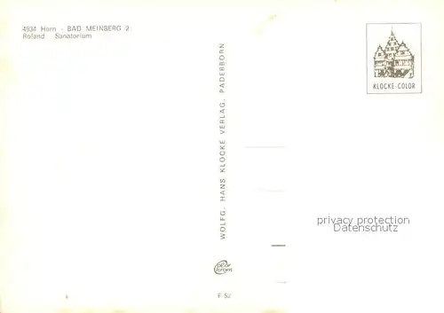 AK / Ansichtskarte Bad_Meinberg Roland Sanatorium Bad_Meinberg