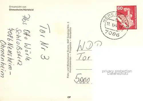 AK / Ansichtskarte Ohmenheim Ortsansicht Ohmenheim