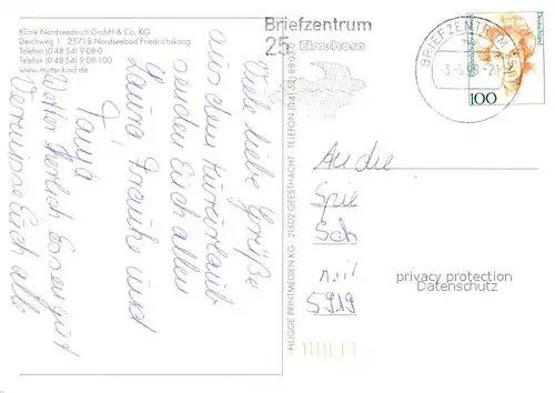 AK / Ansichtskarte Friedrichskoog_Nordseebad Klinik Nordseedeich Seeloewe Friedrichskoog_Nordseebad