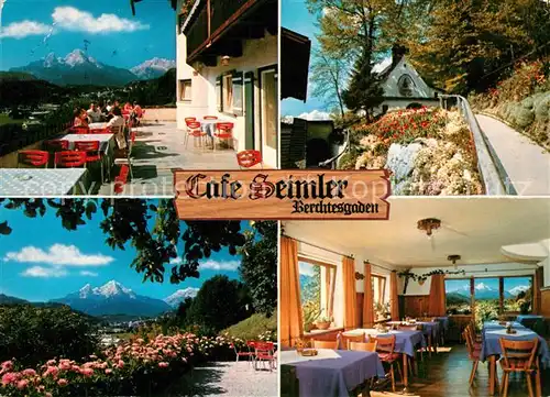 AK / Ansichtskarte Untersalzberg Pension Cafe Seimler Terrasse Alpenblick Kapelle Untersalzberg