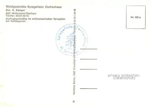 AK / Ansichtskarte Wildemann Waldgaststaette Spiegeltaler Zechenhaus Ausflugsgaststaette Wildemann