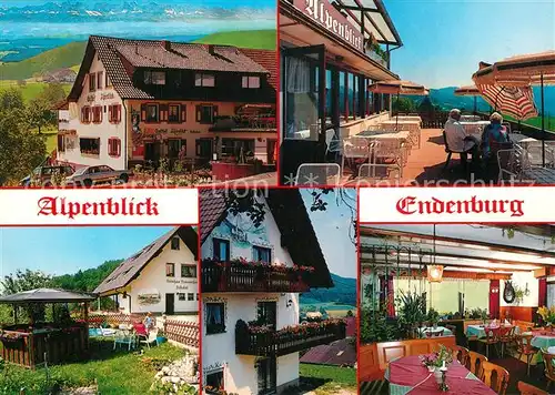 AK / Ansichtskarte Endenburg Berggasthof Cafe Pension Alpenblick Terrasse Garten Endenburg