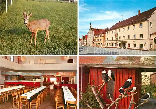 AK / Ansichtskarte Langquaid Hotel zur Post Rehkitz Voegel Langquaid