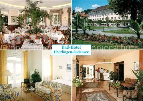 AK / Ansichtskarte ueberlingen_Bodensee Bad Hotel mit Villa Seeburg am Kurgarten am See ueberlingen Bodensee