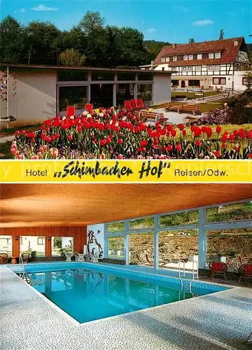 AK / Ansichtskarte Schimbach_Reisen Hotel Restaurant Schimbacher Hof Hallenbad 