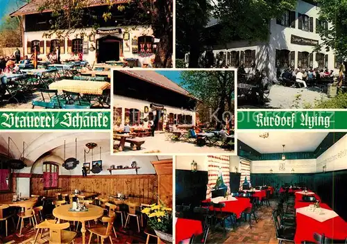 AK / Ansichtskarte Aying Brauerei Schaenke Gartenrestaurant Aying