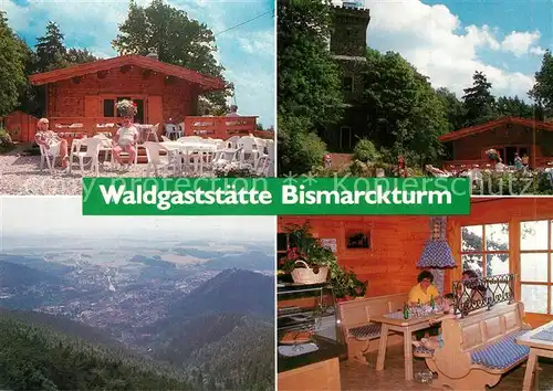 AK / Ansichtskarte Bad_Lauterberg Waldgaststaette Bismarckturm Terrasse Fernsicht Bad_Lauterberg