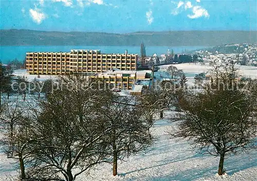 AK / Ansichtskarte ueberlingen_Bodensee Birkle Klinik Winterlandschaft ueberlingen Bodensee