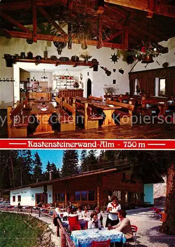 AK / Ansichtskarte Bischofswiesen Kastensteinerwand Alm Gaststaette Restaurant Terrasse Bischofswiesen